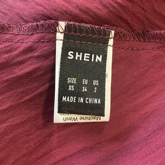 Shein Red Dress Wrap Halter‎ Neck Tie Waist XS - Picture 4 of 4